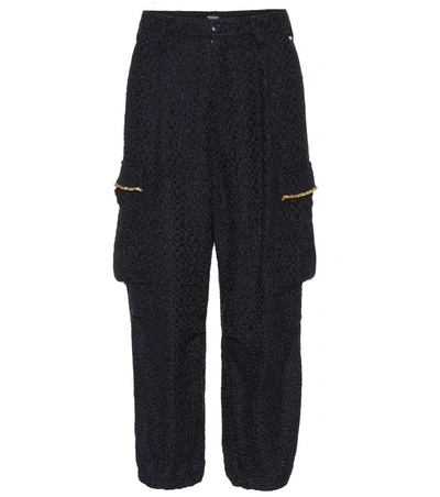 Undercover Cotton-blend Wide-leg Trousers In Eavy