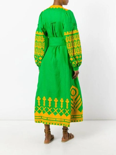 Shop Yuliya Magdych 'cupidon Arrows' Dress In Green