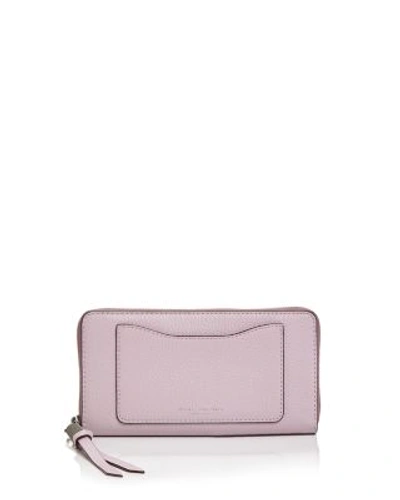 Marc Jacobs Recruit Standard Continental Wallet In Pale Lilac/silver
