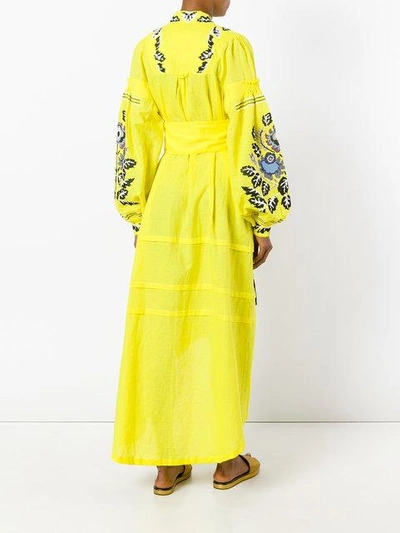 Shop Yuliya Magdych 'eden Tree' Dress In Yellow
