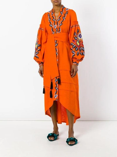 Shop Yuliya Magdych Eden Tree Kaftan In Orange