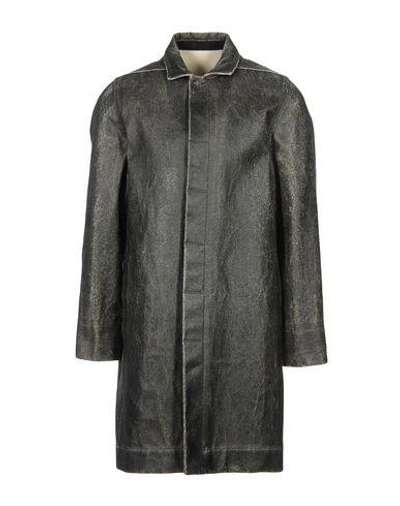 Shop Rick Owens Drkshdw Coat In Steel Grey