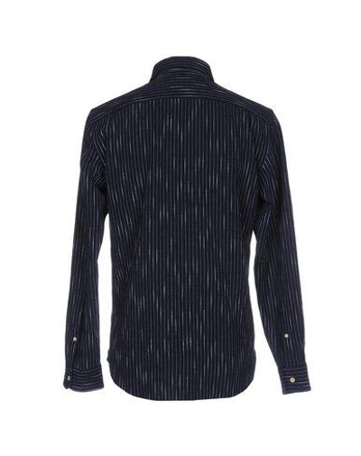 Shop Club Monaco Striped Shirt In Dark Blue