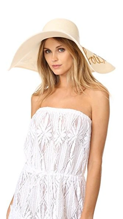 Shop Eugenia Kim Sunny 'you're Blocking My Sun' Hat In Ivory