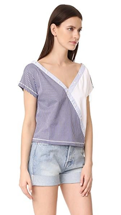 Shop Opening Ceremony Cody Top In Pale Blue Multi