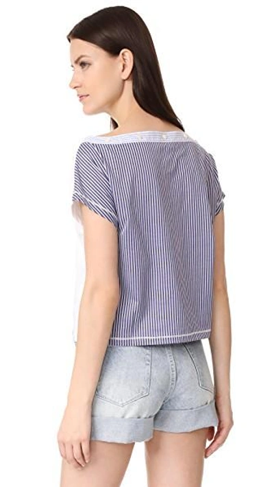 Shop Opening Ceremony Cody Top In Pale Blue Multi