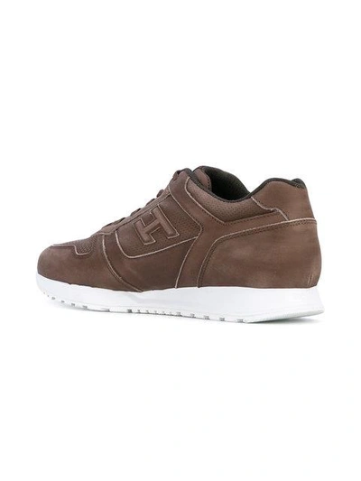 Shop Hogan Lace-up Sneakers - Brown