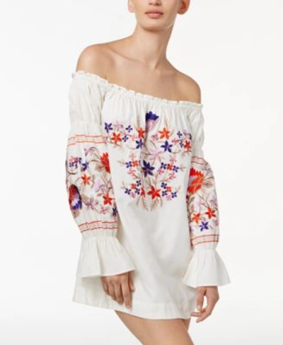 Free People Fleur Du Jour Off-the-shoulder Dress In White