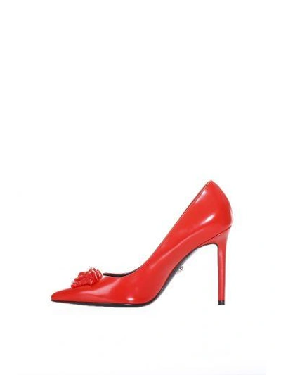 Shop Versace Palazzo Medusa Pumps In Red
