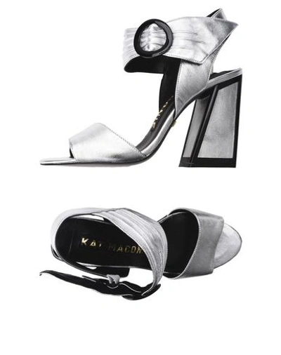 Kat Maconie Ray Silver Leather Heeled Sandal