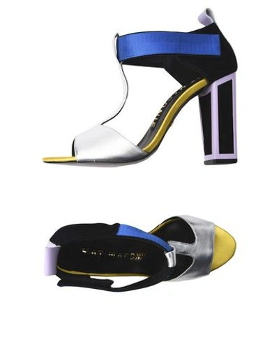 Kat Maconie Cat Makonie Stephy Multicolor Leather Heeled Sandal In Silver