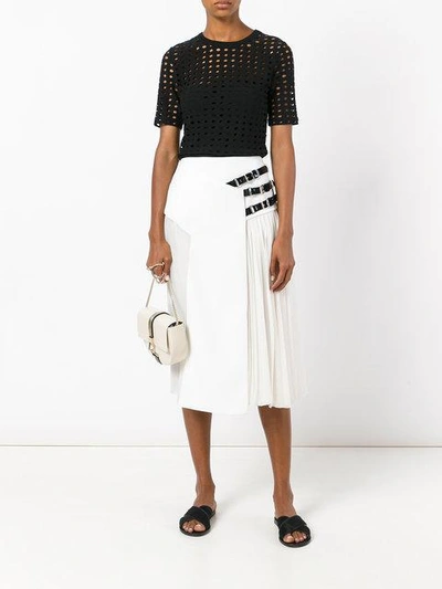 Shop Lanvin Belted Wrap Skirt - White