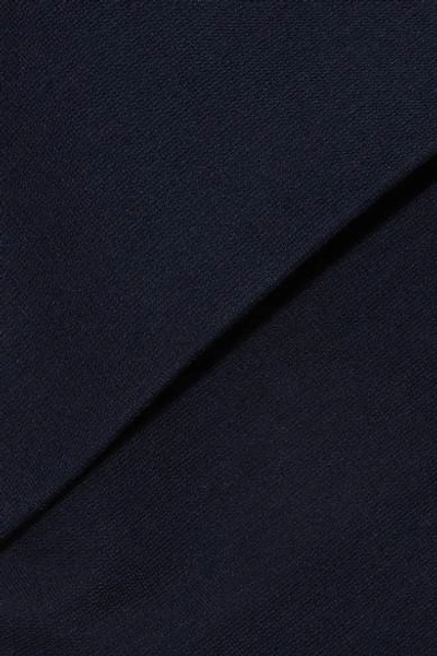 Shop Rosetta Getty One-shoulder Stretch-knit Top In Navy