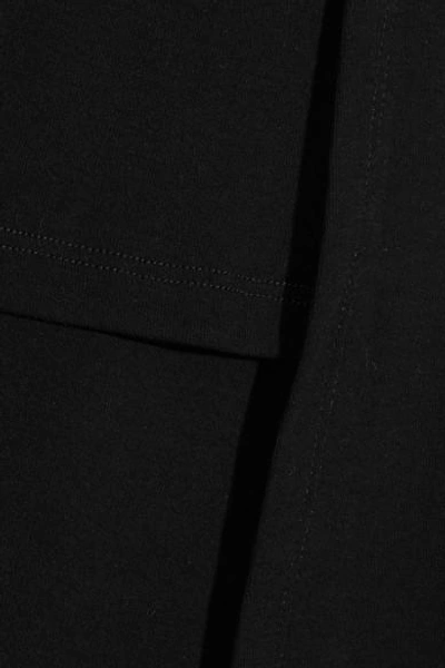 Shop Rosetta Getty Asymmetric Cotton-jersey Top In Black