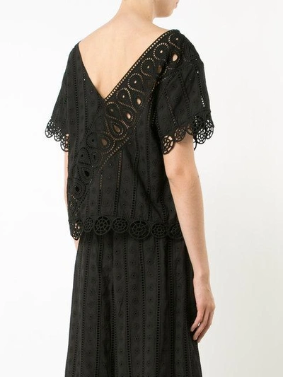 Shop Opening Ceremony Broderie Anglaise Blouse - Black