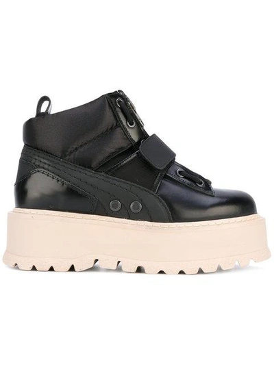 Shop Fenty X Puma Fenty Sneaker Boots In Black