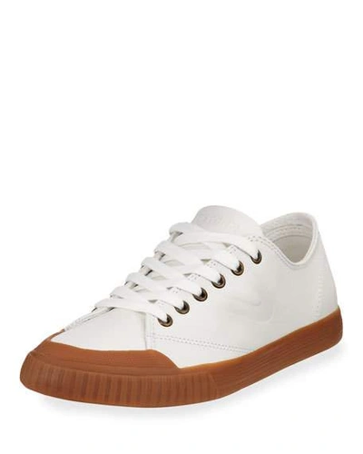 Tretorn Marley 2 Leather Sneaker, White/yellow