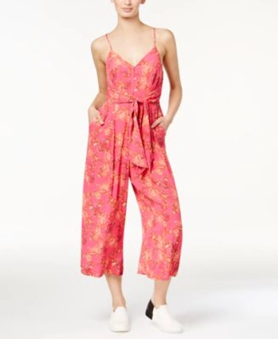 Free People Hot Tropics Jumpsuit In Pink Combo