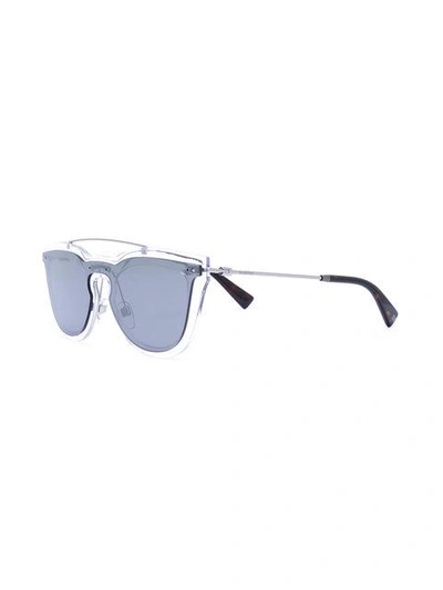 Shop Valentino Eyewear  Garavani Rockstud Embellished D-frame Sunglasses - Black