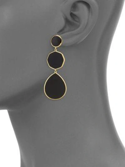 Shop Ippolita Women's Polished Rock Candy Black Onyx & 18k Yellow Gold Crazy 8s Drop Earrings
