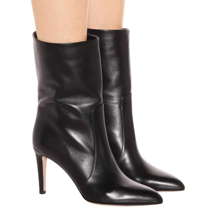Shop Gianvito Rossi Exclusive To Mytheresa.com - Dana Leather Ankle Boots In Black