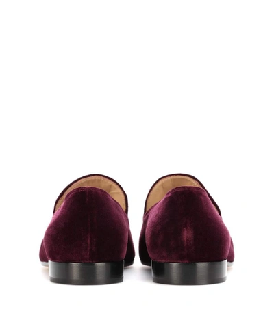 Shop Gianvito Rossi Marcel Velvet Loafers In Purple