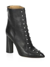 Iro Bk Studded Leather Booties In Black