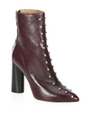 Iro Studded Boots In Bordeaux