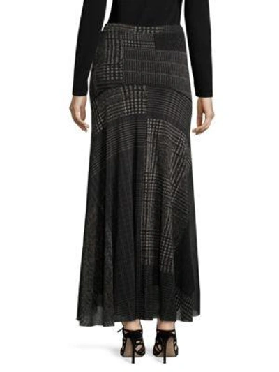 Shop Fuzzi Geometric Print Skirt In Black