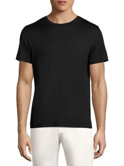 Shop Theory Men's Claey Plaito Regular-fit Cotton Tee In Black