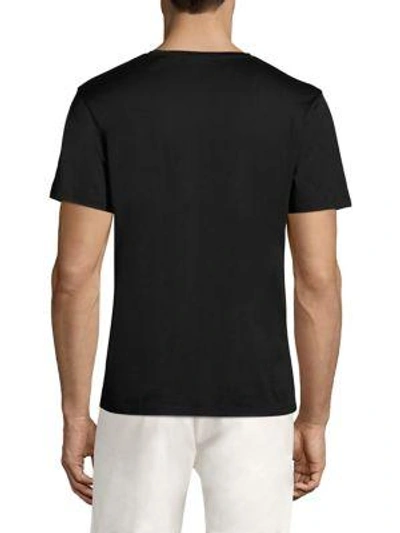 Shop Theory Men's Claey Plaito Regular-fit Cotton Tee In Black