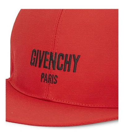 Shop Givenchy Logo Snapback Cap In Red