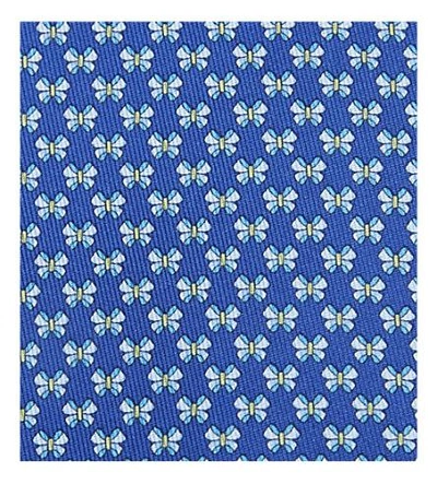 Shop Ferragamo Butterfly Silk Tie In Bright Blue