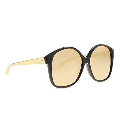 Shop Linda Farrow Lfl520 Oversized Sunglasses In Black
