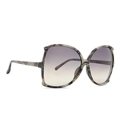 Shop Linda Farrow Lfl514 Oversized Sunglasses In Grey Marble