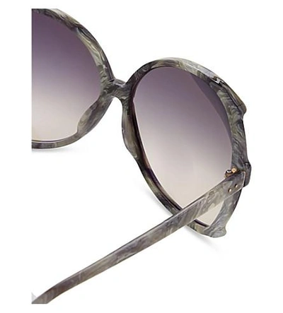 Shop Linda Farrow Lfl514 Oversized Sunglasses In Grey Marble