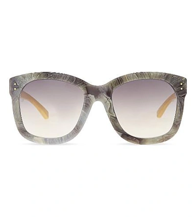 Shop Linda Farrow Lfl513 Oversized Sunglasses In Marble