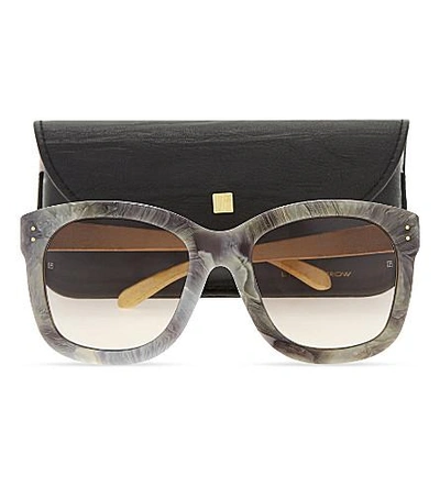 Shop Linda Farrow Lfl513 Oversized Sunglasses In Marble