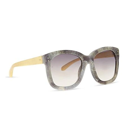 Shop Linda Farrow Lfl513 Oversized Sunglasses In Marble