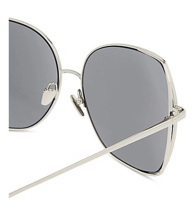Shop Linda Farrow Lfl590 Oversized Sunglasses In White Gold