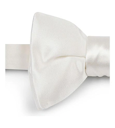 Shop Tom Ford Solid Silk Bow Tie In White