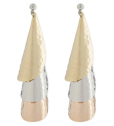 Shop Jw Anderson Layered Bell Earrings In Gold