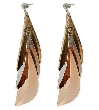 Shop Jw Anderson Layered Bell Earrings In Gold