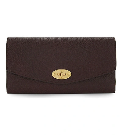 Mulberry Darley Leather Wallet In Oxblood