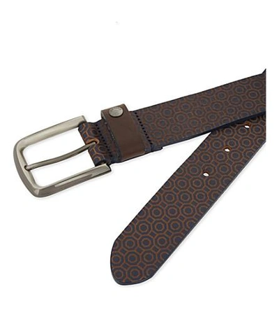 Shop Ted Baker Butten Leather Belt In Navy