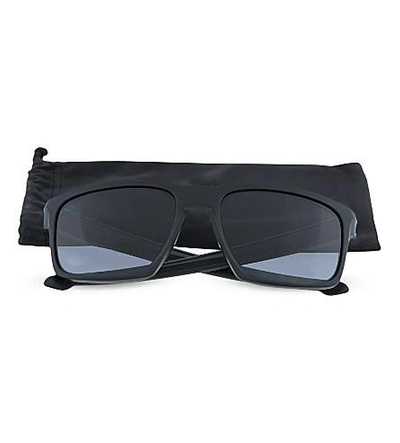 Shop Oakley Sliver Matte Rectangle Sunglasses In Matte Black