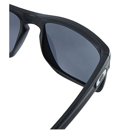 Shop Oakley Sliver Matte Rectangle Sunglasses In Matte Black