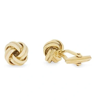Shop Lanvin Knot Cufflinks In Gold