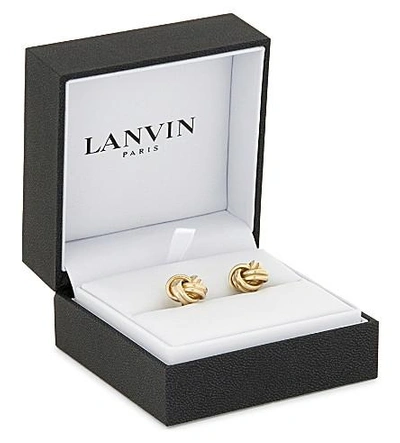 Shop Lanvin Knot Cufflinks In Gold