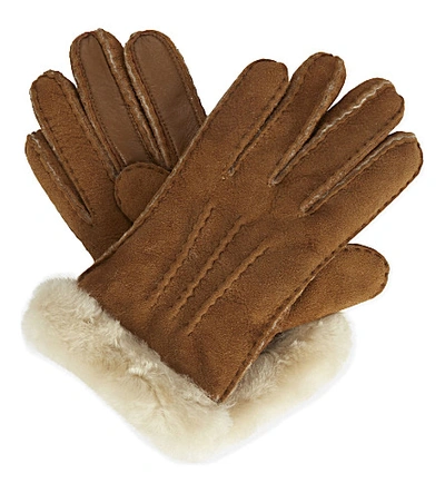 Ugg Carter Smart Sheepskin Gloves In Chestnut